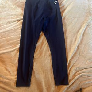 GymShark High Waist Black Leggings XS 22 Inches Long